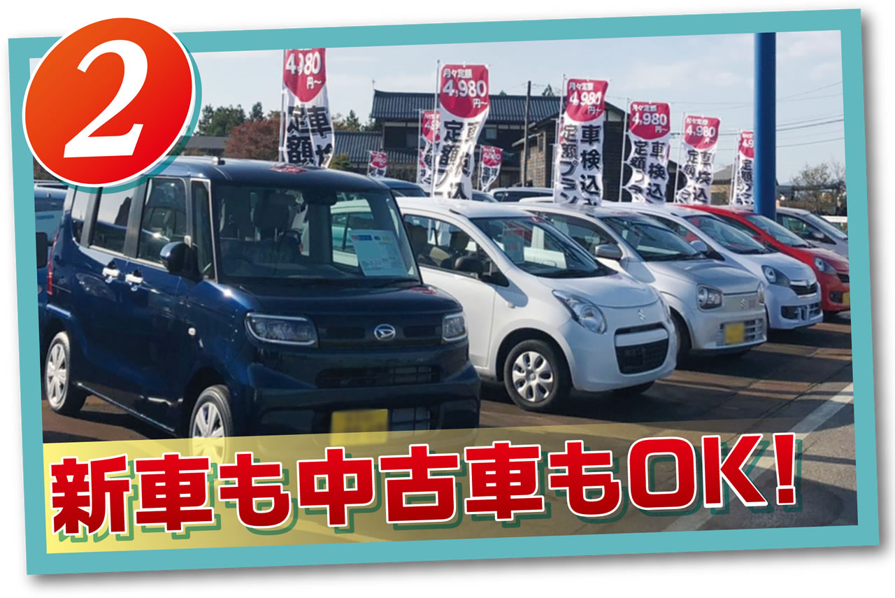 新車も中古車もOK!